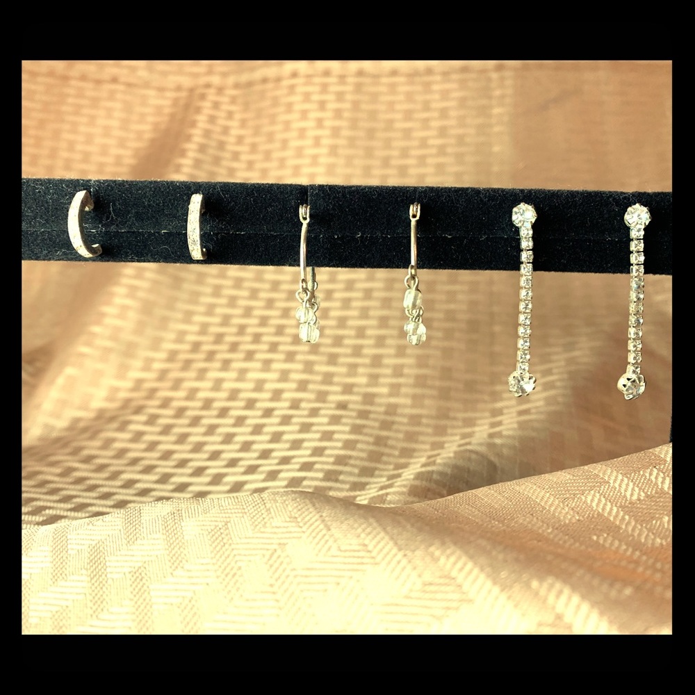 Collection of Silver Tone Earrings